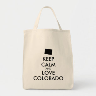 Customizable KEEP CALM and LOVE COLORADO Tragetasche