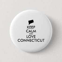 Customizable KEEP CALM and LOVE CONNECTICUT Button