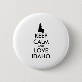 Customizable KEEP CALM and LOVE IDAHO Button