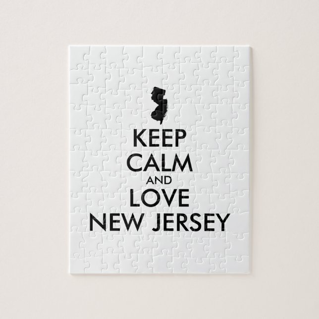 Customizable KEEP CALM and LOVE NEW JERSEY (Vertikal)