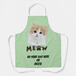 Customizable Kitten Meow All Over Print Apron Schürze