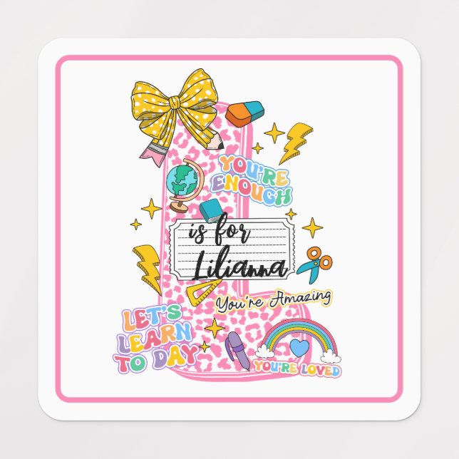 Customizable “L is for” Alphabet Art – Inspiration Etiketten (Design 1)