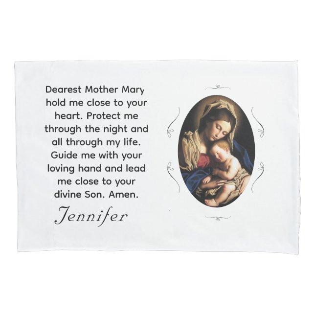 Customizable Mary & Christ Child Kissenbezug (Vorderseite)