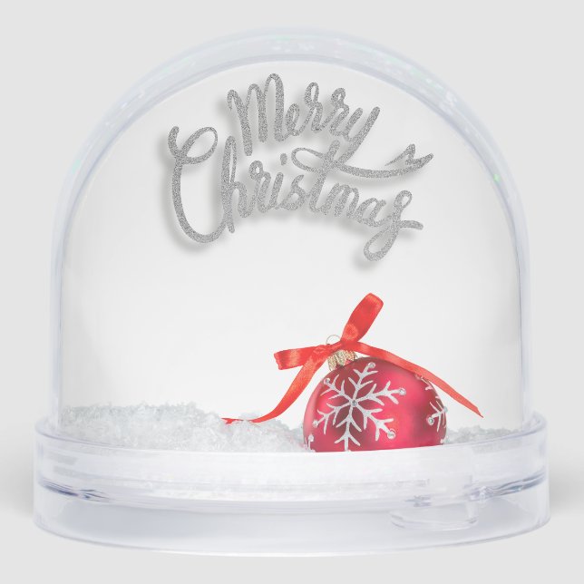 Customizable Merry Christmas Schneekugeln (Rückseite)