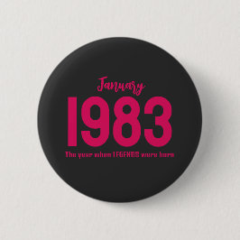 Customizable month year text legend gift button