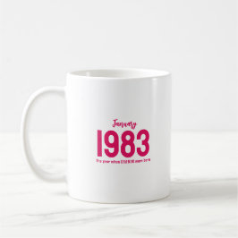 Customizable month year text legend gift kaffeetasse