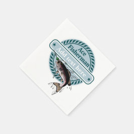 CUSTOMIZABLE (Name hinzufügen) Ace Fisherman Abzei Serviette