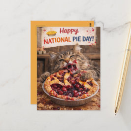Customizable National Pie Day Postcard Postkarte