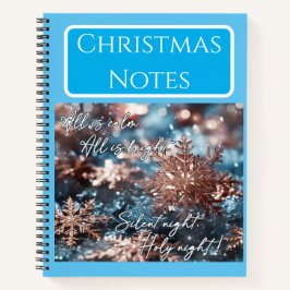 Customizable notebook, Christmas design, Christmas Notizbuch