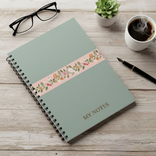 Customizable notebook / Elegant notebook / Floral Notizblock (Von Creator hochgeladen)