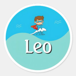 Customizable  Ocean Hero Design Kids Name Sticker