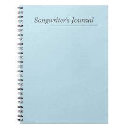 Customizable Pastel Blue Songwriter's Journal Notizblock
