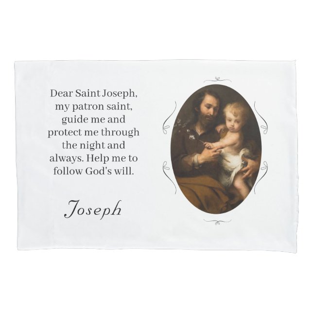 Customizable Patron Saint (St. Joseph) Kissenbezug (Vorderseite)