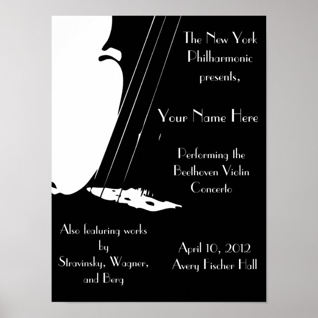 Customizable Performance Poster 12x16 (Devant)