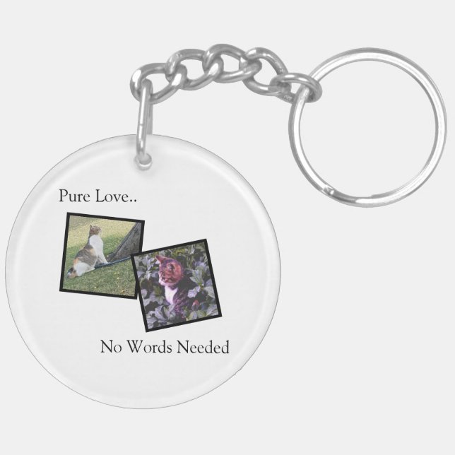 Customizable Pet Photo Keychain (Dos gauche)