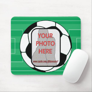 Customizable photo soccer ball Mousepads