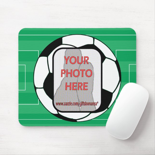 Customizable photo soccer ball Mousepads (Mit Mouse)