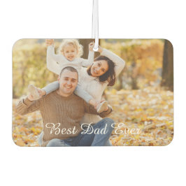 Customizable Photo & Text 'Best Dad Ever' Keepsake Autolufterfrischer