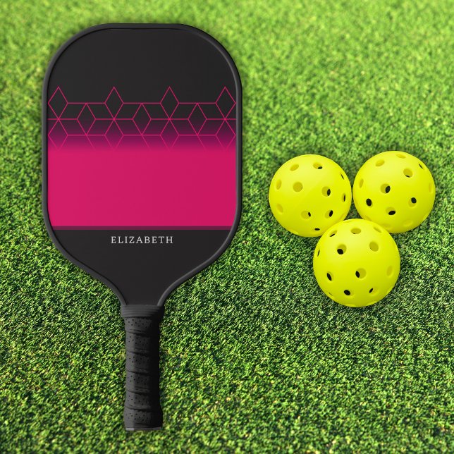 Customizable Pink Diamond Pattern Pickleball Schläger (Von Creator hochgeladen)