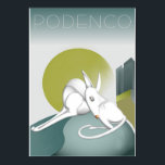 Customizable Podenco Dog Art Deco Design Poster<br><div class="desc">This Art Deco Podenco design features the charm of a bygone age combined with the elegant beauty of the Ibizan Hound. The perfect wall decor piece for any sighthound lover, this poster can be customized to change the word "Podenco" at the top. You can put your dog's name or simply...</div>