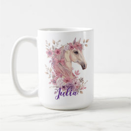 Customizable Pretty Ponies and Petals Kaffeetasse