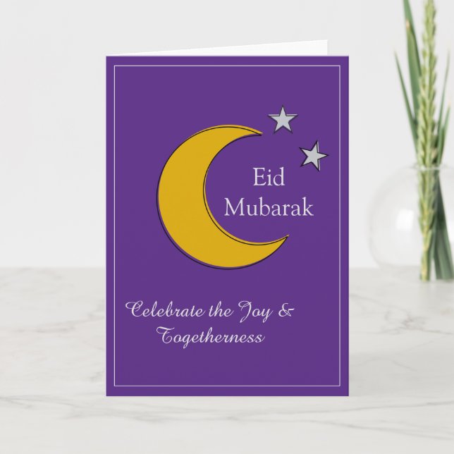 Customizable Purple Eid Invitation Card Karte (Vorderseite)
