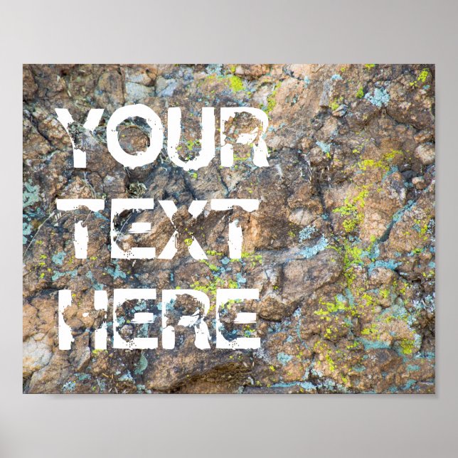 Customizable Quote on Rock | Poster (Vorne)