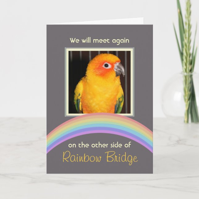 Customizable Rainbow Bridge Pet Memorial Karte (Vorderseite)