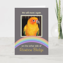 Customizable Rainbow Bridge Pet Memorial Karte