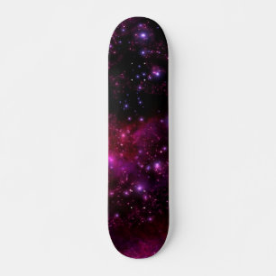 Customizable Red/Pink Galaxy Skateboard