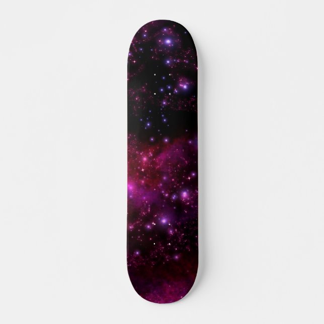 Customizable Red/Pink Galaxy Skateboard (Vorne)