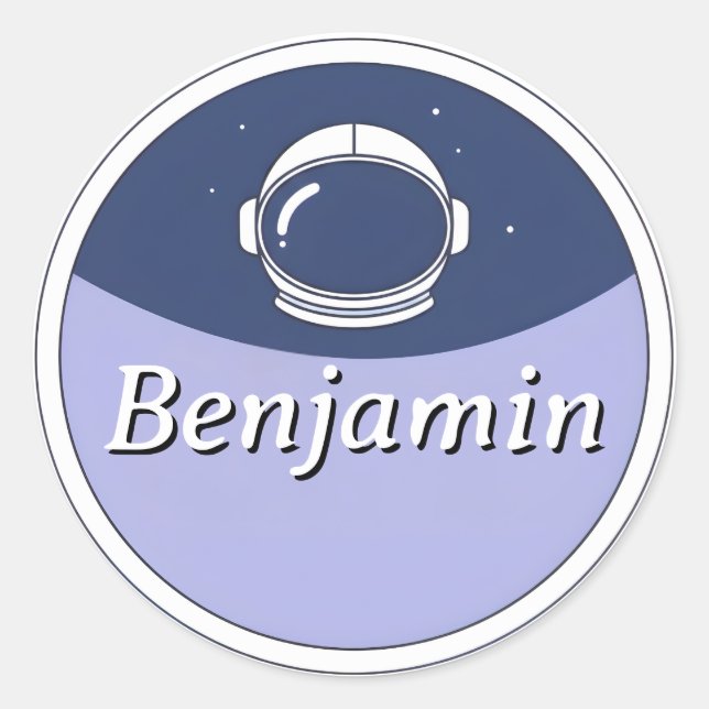 Customizable Round Kids Name Sticker (Vorderseite)