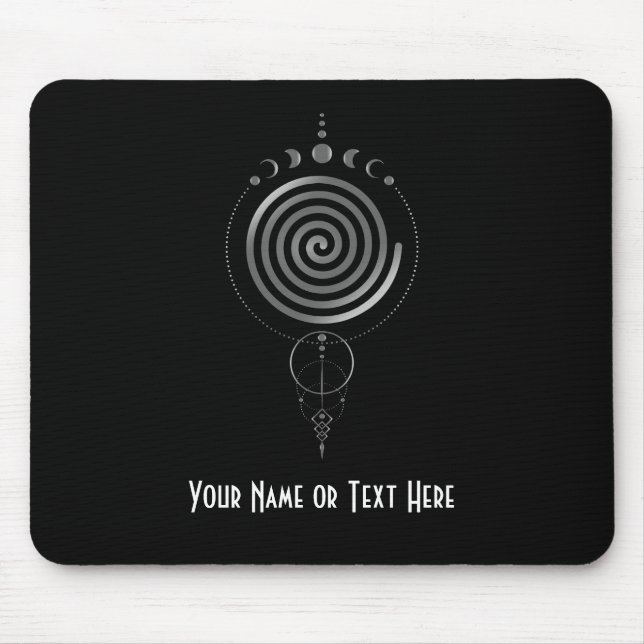 Customizable Sacred Geometry Spiral Mouse Pad Mousepad (Vorne)