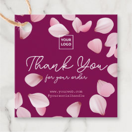 Customizable Sakura Business Thank You Tag Geschenkanhänger