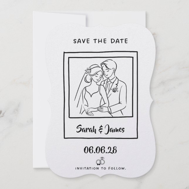 Customizable Save the Date  Bride groom (Vorderseite)