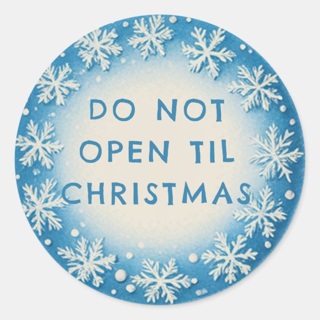 Customizable Snowflake Gift Wrap Stickers (Vorderseite)