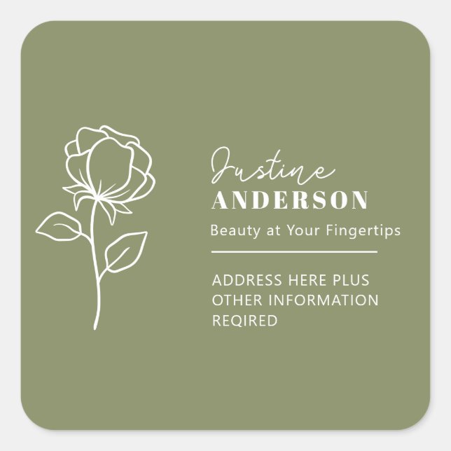 Customizable stickers  –Flowers or skincare (Vorderseite)