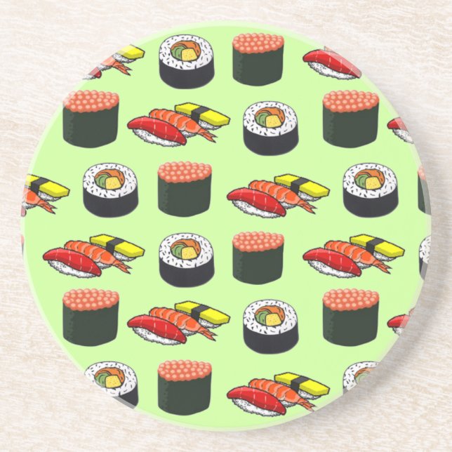 Customizable Sushi Sandstein Untersetzer (Vorne)