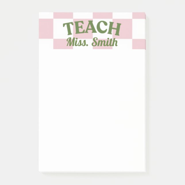 Customizable Teacher Post-it (Devant)