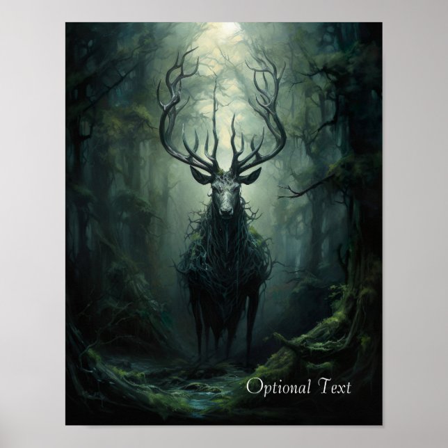 Customizable Twisted Forest Deer Poster (Vorne)