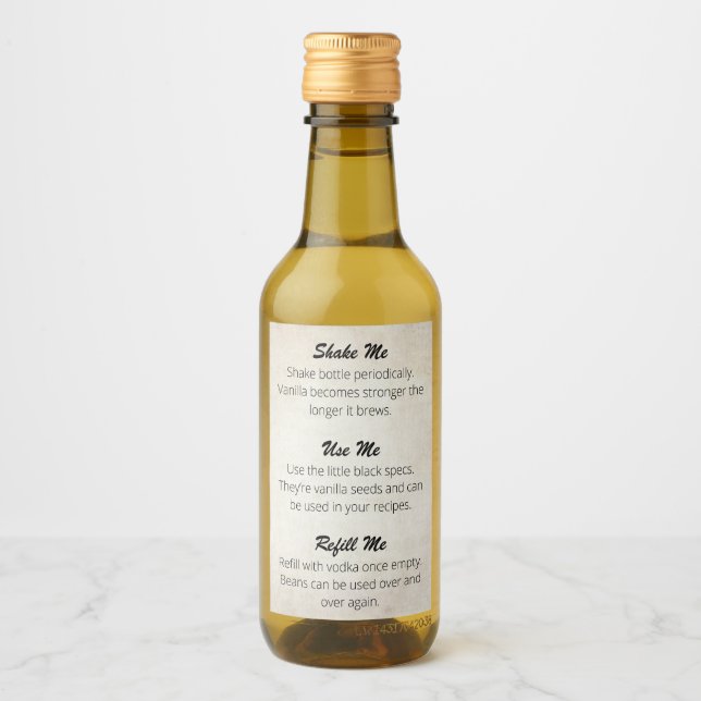 Customizable Vanilla Extract label VE_002_04c Weinetikett (Vorderseite)