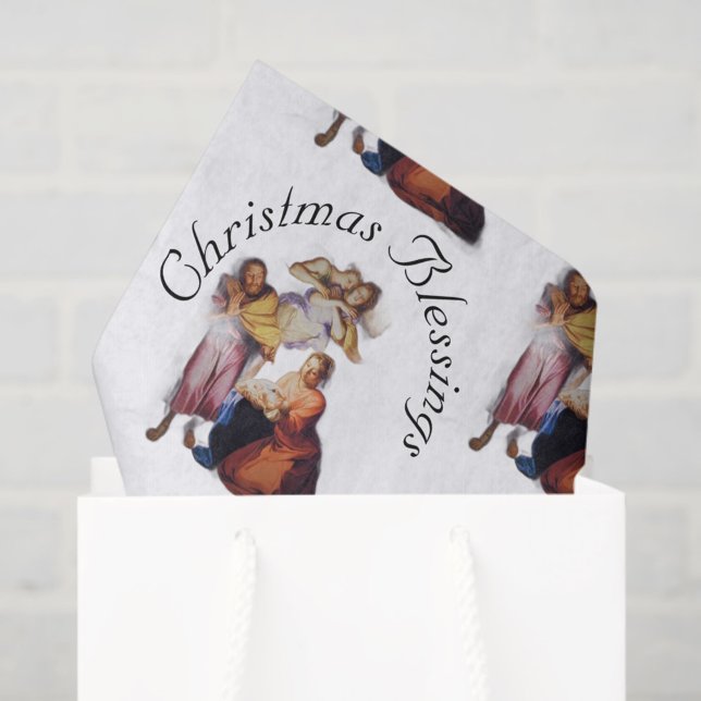Customizable Vintage Nativity Tissue Paper Seidenpapier (Von Creator hochgeladen)