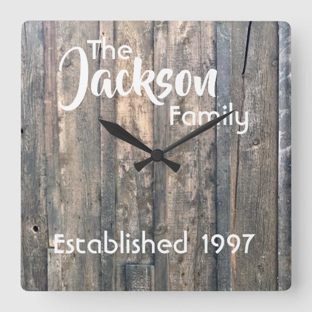 Customizable Wall Clock Quadratische Wanduhr (Vorderseite)