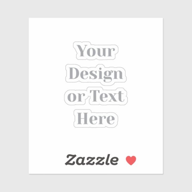Customizable Your Design or Text Here Personalized Aufkleber (Blatt)