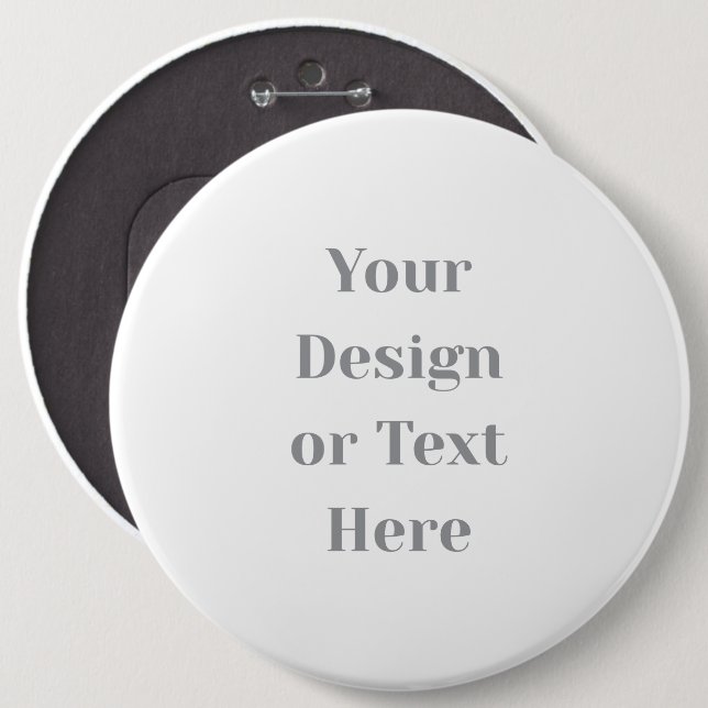 Customizable Your Design or Text Here Personalized Button (Vorne & Hinten)