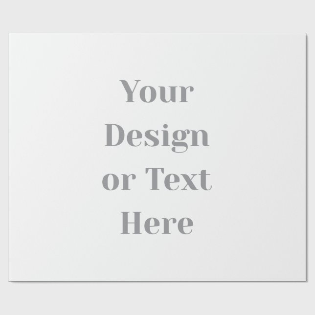 Customizable Your Design or Text Here Personalized Geschenkpapier (Flach)