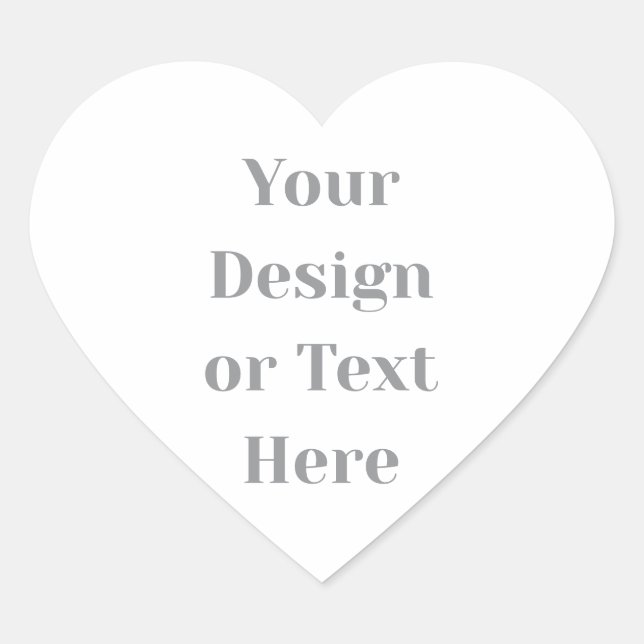 Customizable Your Design or Text Here Personalized Herz-Aufkleber (Vorderseite)