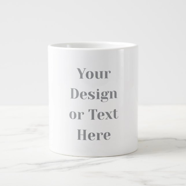 Customizable Your Design or Text Here Personalized Jumbo-Tasse (Vorderseite)