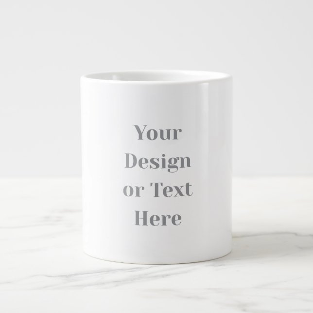 Customizable Your Design or Text Here Personalized Jumbo-Tasse (Vorderseite)