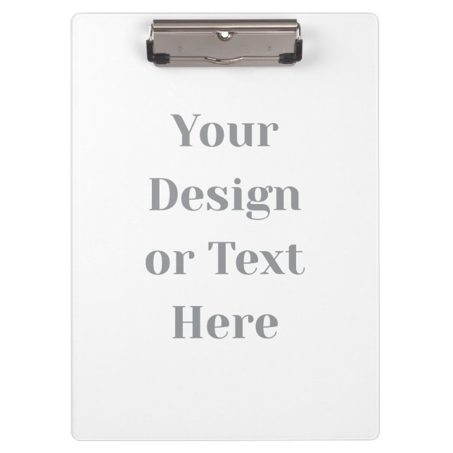 Customizable Your Design or Text Here Personalized Klemmbrett (Vorderseite)